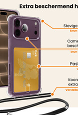 Nomfy Nomfy iPhone 18 Pro Max Hoesje Pashouder met Koord - 2 PACK