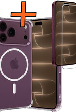 Nomfy Nomfy iPhone 18 Pro Magsafe Hoesje Transparant Met Screenprotector