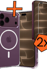 Nomfy Nomfy iPhone 18 Pro Max Magsafe Hoesje Transparant Met 2x Screenprotector