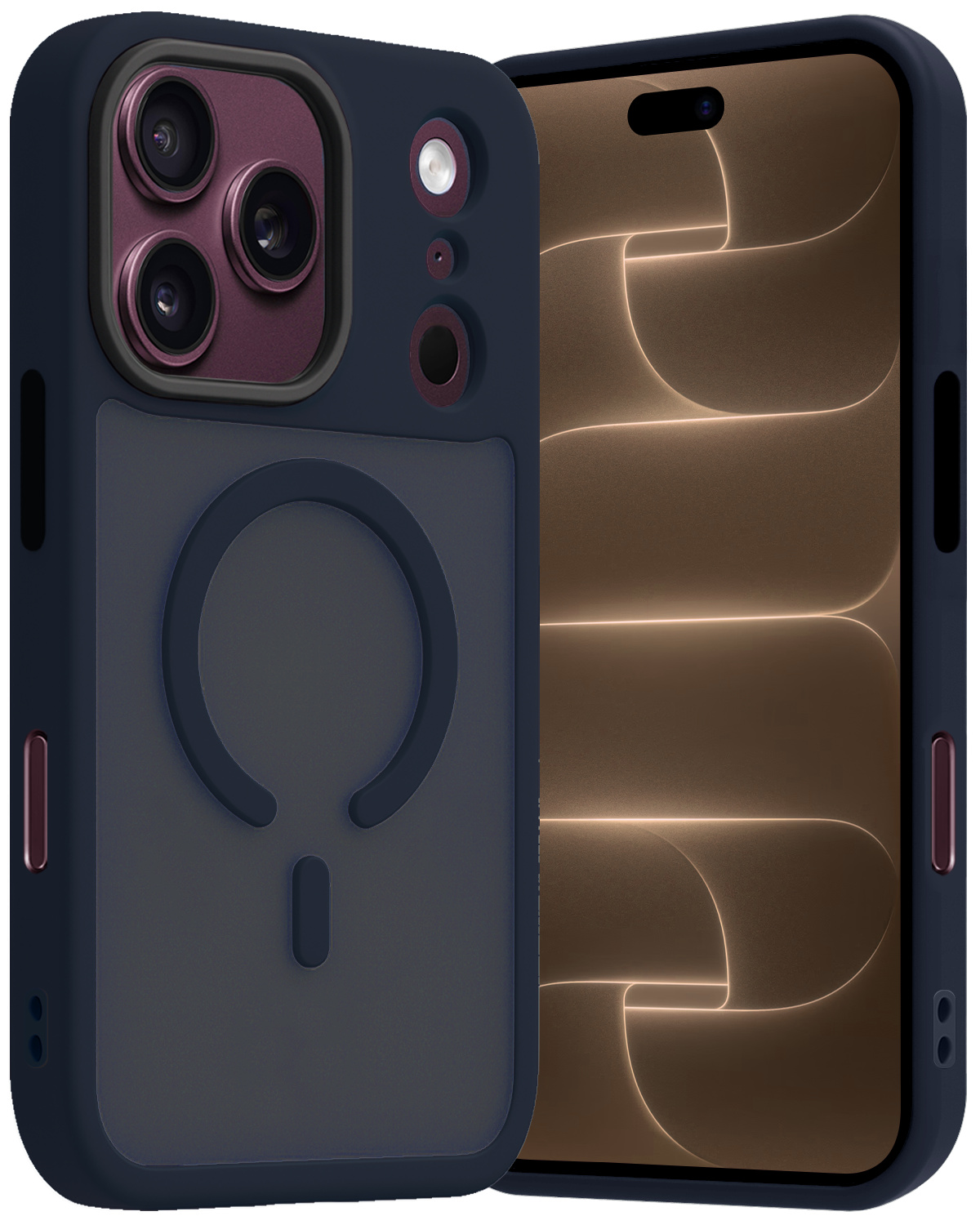 Nomfy Nomfy iPhone 18 Pro Magsafe Hoesje - Donkerblauw