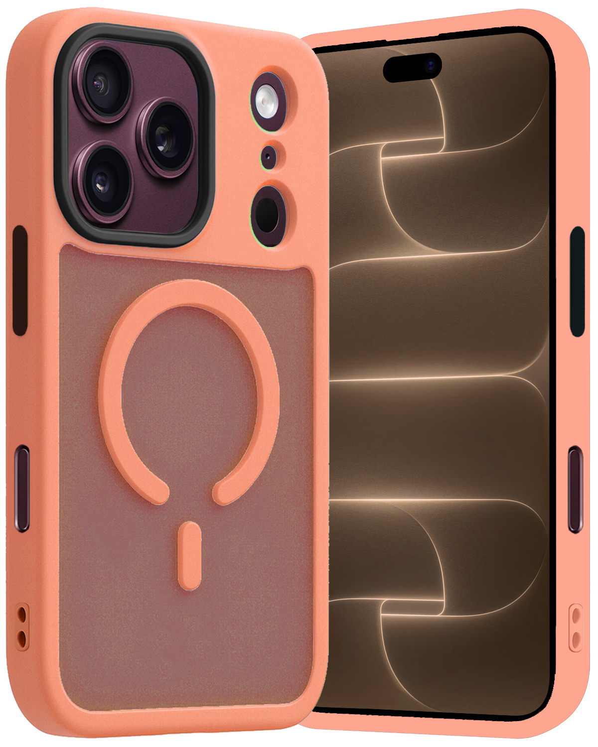 Nomfy Nomfy iPhone 18 Pro Magsafe Hoesje - Perzik