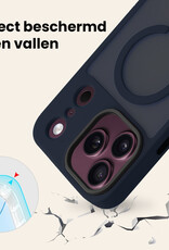 Nomfy Nomfy iPhone 18 Pro Magsafe Hoesje Donkerblauw Met Screenprotector
