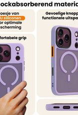 Nomfy Nomfy iPhone 18 Pro Magsafe Hoesje Lila Met Screenprotector