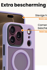 Nomfy Nomfy iPhone 18 Pro Magsafe Hoesje Lila Met 2x Screenprotector