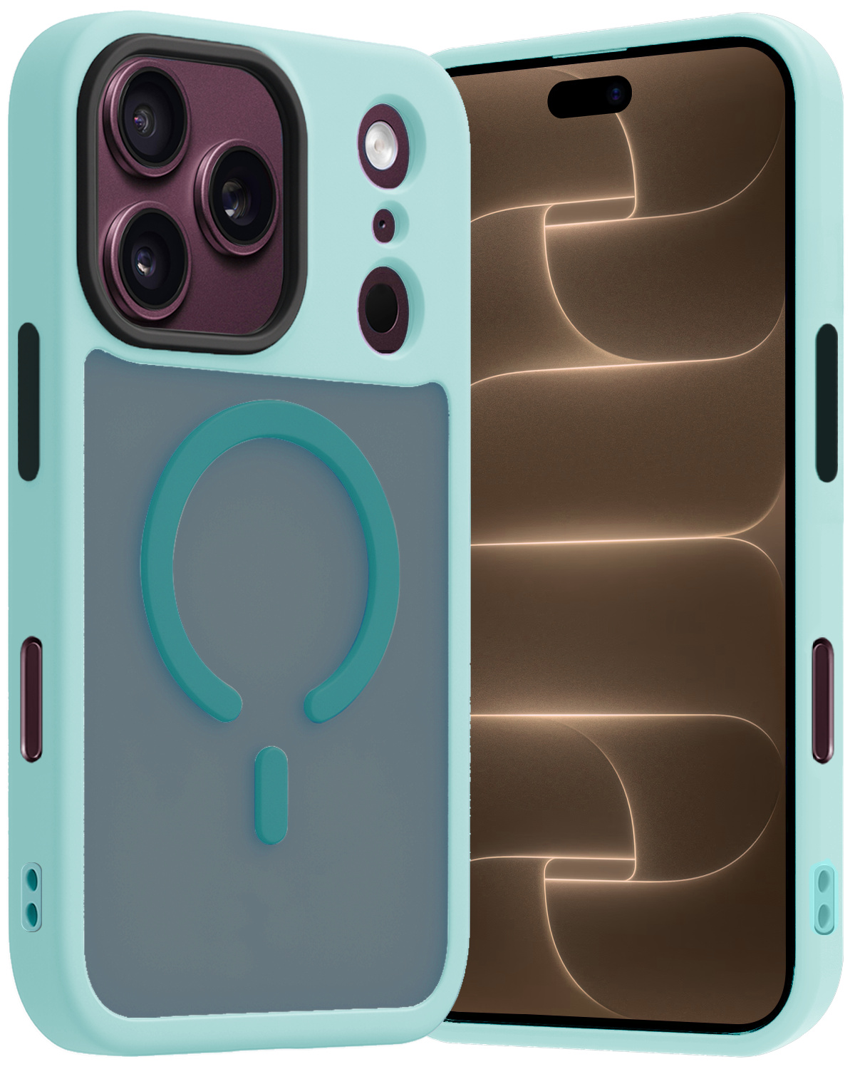 Nomfy Nomfy iPhone 18 Pro Max Magsafe Hoesje - Lichtblauw