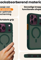 Nomfy Nomfy iPhone 18 Pro Max Magsafe Hoesje Donkergroen Met Screenprotector