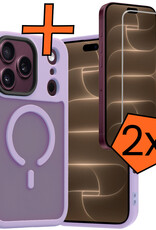 Nomfy Nomfy iPhone 18 Pro Max Magsafe Hoesje Lila Met 2x Screenprotector