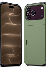 Nomfy Nomfy iPhone 18 Pro Hoesje Pashouder Hard - Donker Groen
