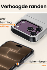 Nomfy Nomfy iPhone 18 Pro Max Hoesje Pashouder Hard - Grijs