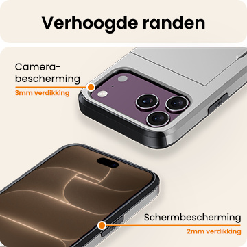 Nomfy Nomfy iPhone 18 Pro Max Hoesje Pashouder Hard - Grijs