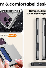 Nomfy Nomfy iPhone 18 Pro Max Hoesje Pashouder Hard - Grijs