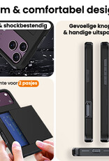 Nomfy Nomfy iPhone 18 Pro Max Hoesje Pashouder Hard - Zwart
