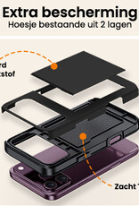 Nomfy Nomfy iPhone 18 Pro Max Hoesje Pashouder Hard - Zwart