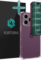 Forterra Forterra iPhone 18 Pro Hoesje Shockproof Met Screenprotector Met Dichte Notch