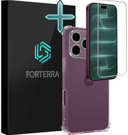 Forterra Forterra iPhone 18 Pro Hoesje Shockproof Met Screenprotector Met Dichte Notch