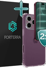 Forterra Forterra iPhone 18 Pro Hoesje Shockproof Met 2x Screenprotector Met Dichte Notch