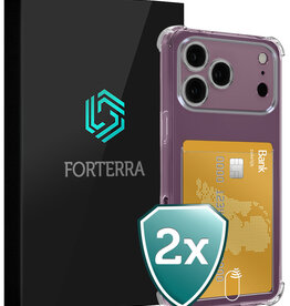 Forterra Forterra iPhone 18 Pro Hoesje Pashouder - 2 PACK
