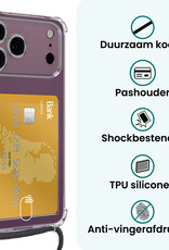 Forterra Forterra iPhone 18 Pro Hoesje Pashouder met Koord - 2 PACK