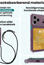Forterra Forterra iPhone 18 Pro Hoesje Pashouder met Koord - 2 PACK