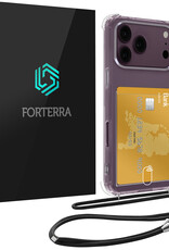 Forterra Forterra iPhone 18 Pro Max Hoesje Pashouder met Koord