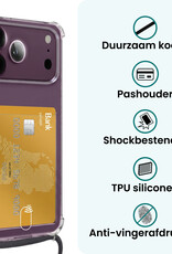 Forterra Forterra iPhone 18 Pro Max Hoesje Pashouder met Koord Met 2x Screenprotector