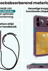Forterra Forterra iPhone 18 Pro Max Hoesje Pashouder met Koord Met 2x Screenprotector