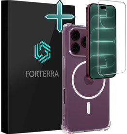 Forterra Forterra iPhone 18 Pro Magsafe Hoesje Transparant Met Screenprotector