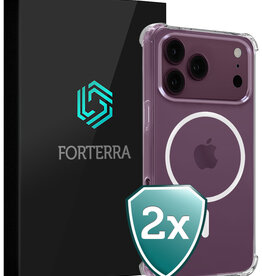 Forterra Forterra iPhone 18 Pro Max Magsafe Hoesje - Transparant - 2 PACK