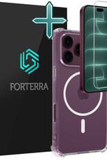 Forterra Forterra iPhone 18 Pro Max Magsafe Hoesje Transparant Met Screenprotector