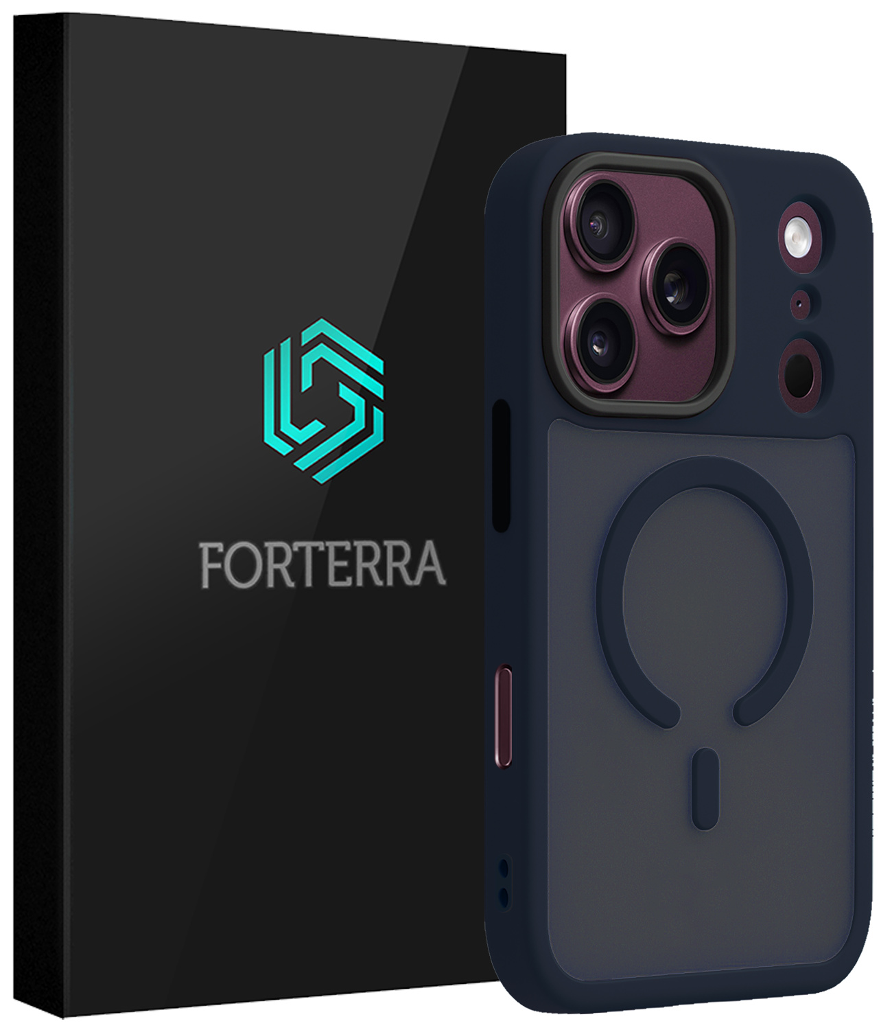 Forterra Forterra iPhone 18 Pro Magsafe Hoesje - Donkerblauw