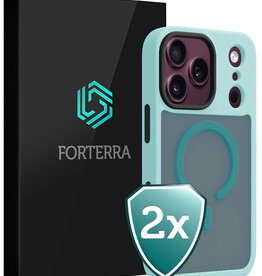 Forterra Forterra iPhone 18 Pro Magsafe Hoesje - Lichtblauw - 2 PACK