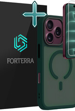 Forterra Forterra iPhone 18 Pro Magsafe Hoesje Donkergroen Met Screenprotector