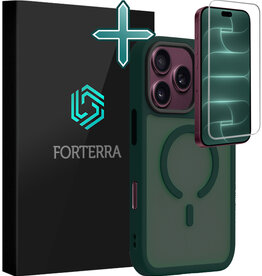 Forterra Forterra iPhone 18 Pro Magsafe Hoesje Donkergroen Met Screenprotector