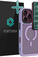 Forterra Forterra iPhone 18 Pro Magsafe Hoesje Lila Met Screenprotector