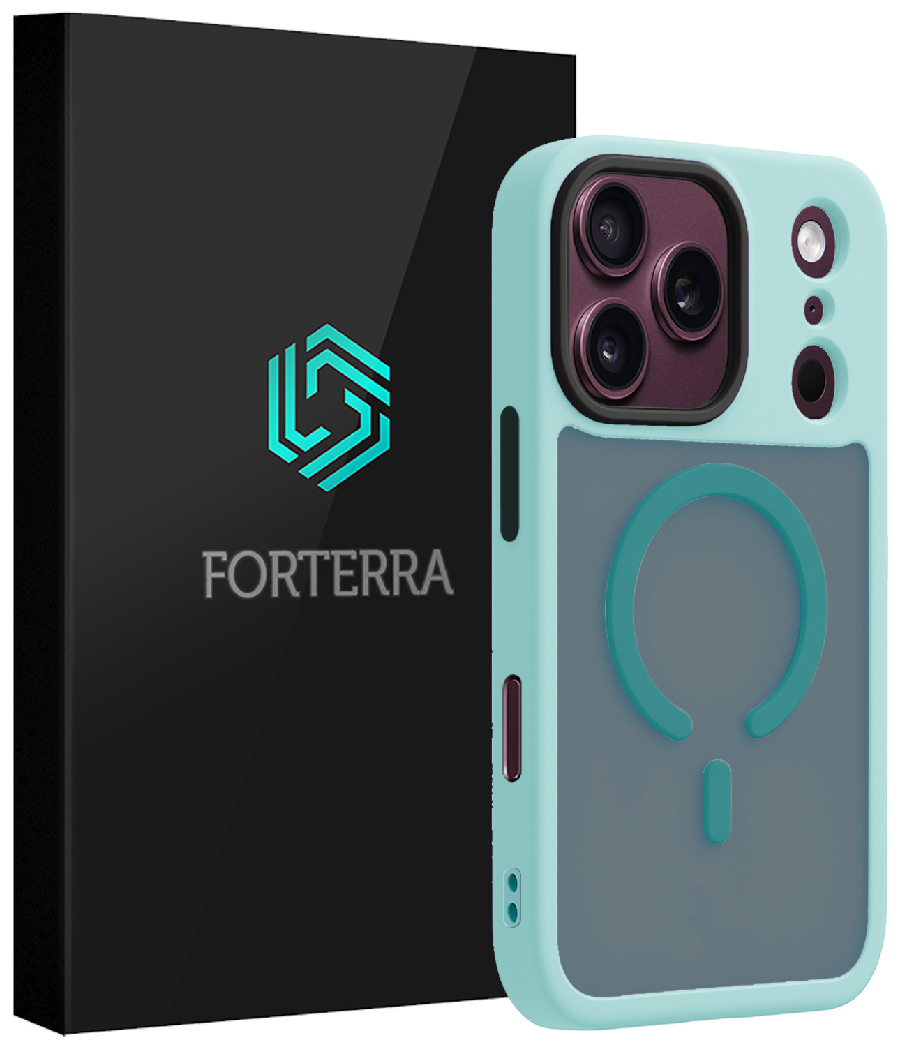 Forterra Forterra iPhone 18 Pro Max Magsafe Hoesje - Lichtblauw