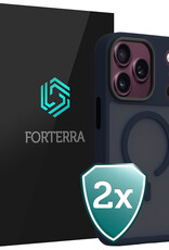 Forterra Forterra iPhone 18 Pro Max Magsafe Hoesje - Donkerblauw - 2 PACK