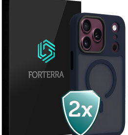 Forterra Forterra iPhone 18 Pro Max Magsafe Hoesje - Donkerblauw - 2 PACK