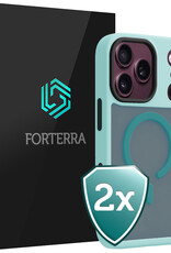 Forterra Forterra iPhone 18 Pro Max Magsafe Hoesje - Lichtblauw - 2 PACK