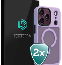 Forterra Forterra iPhone 18 Pro Max Magsafe Hoesje - Lila - 2 PACK