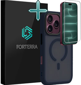 Forterra Forterra iPhone 18 Pro Max Magsafe Hoesje Donkerblauw Met Screenprotector