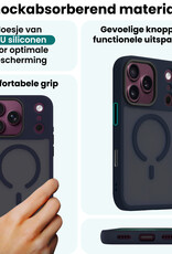 Forterra Forterra iPhone 18 Pro Max Magsafe Hoesje Donkerblauw Met Screenprotector