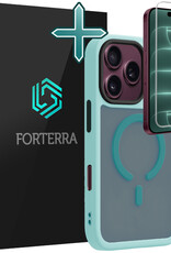 Forterra Forterra iPhone 18 Pro Max Magsafe Hoesje Lichtblauw Met Screenprotector