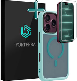 Forterra Forterra iPhone 18 Pro Max Magsafe Hoesje Lichtblauw Met Screenprotector