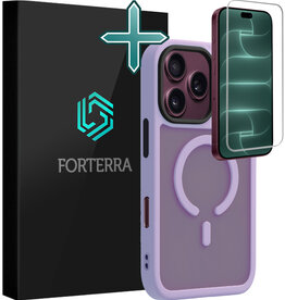 Forterra Forterra iPhone 18 Pro Max Magsafe Hoesje Lila Met Screenprotector