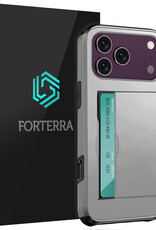 Forterra Forterra iPhone 18 Pro Hoesje Pashouder Hard - Grijs