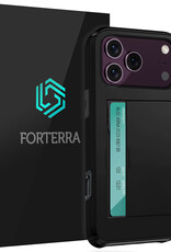Forterra Forterra iPhone 18 Pro Hoesje Pashouder Hard - Zwart