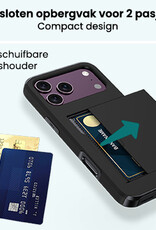 Forterra Forterra iPhone 18 Pro Hoesje Pashouder Hard - Zwart