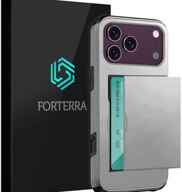 Forterra Forterra iPhone 18 Pro Max Hoesje Pashouder Hard - Grijs