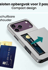 Forterra Forterra iPhone 18 Pro Max Hoesje Pashouder Hard - Grijs
