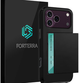 Forterra Forterra iPhone 18 Pro Max Hoesje Pashouder Hard - Zwart